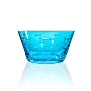 School of Fish Small Blue Glass Bowl
